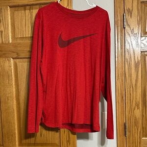 Nike Red Long Sleeve Top